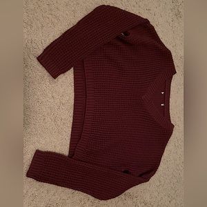 Mahogany-Red Soft Knitted Sweater